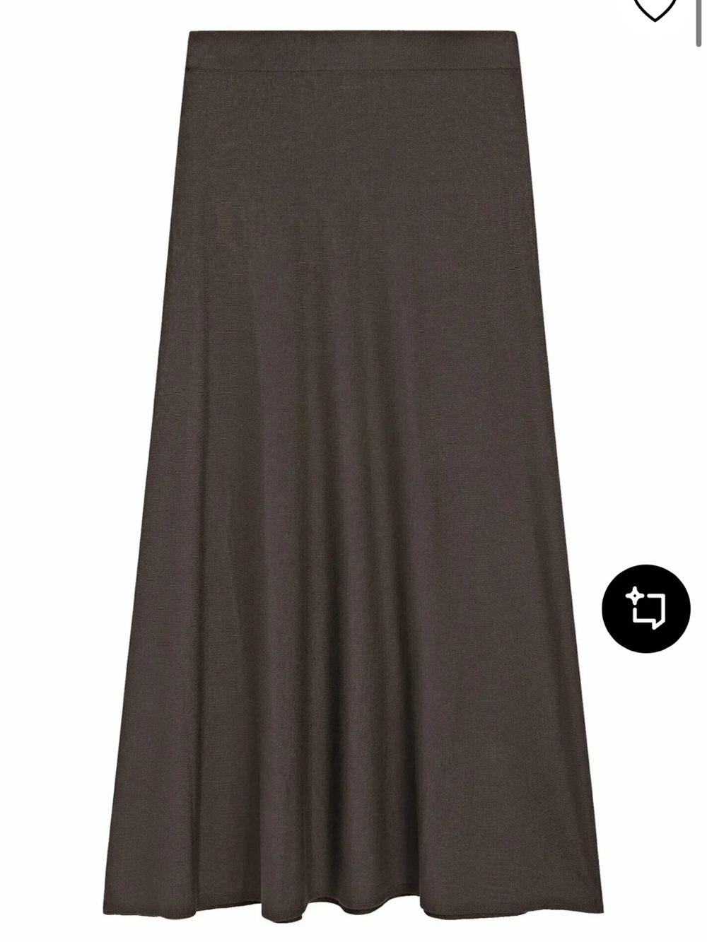 Massimo Dutti NWT lyocell silk blend flared midi skirt brown 5209/712 - Picture 4 of 8